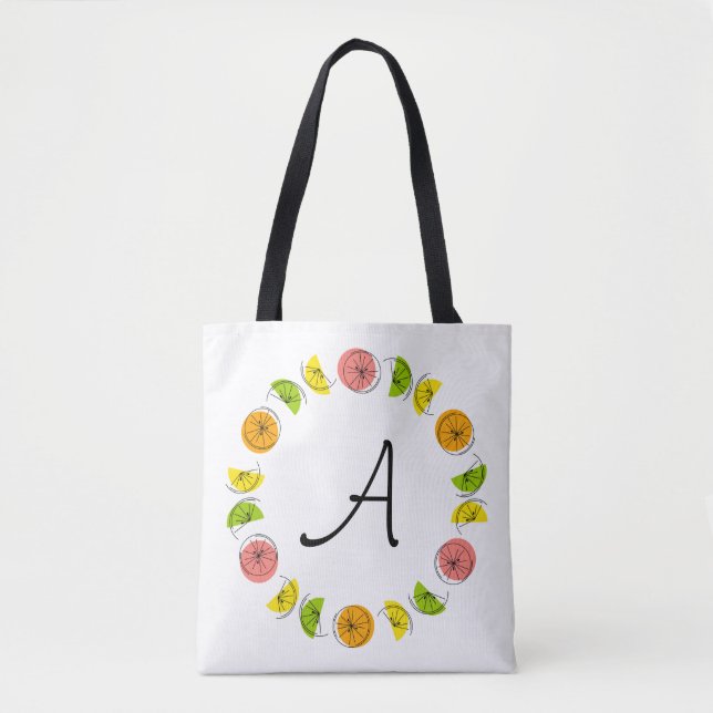Citrus Circle Monogram two-sided all over tote Bag (Front)