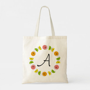 Citrus Circle 'monogram' two sided tote bag