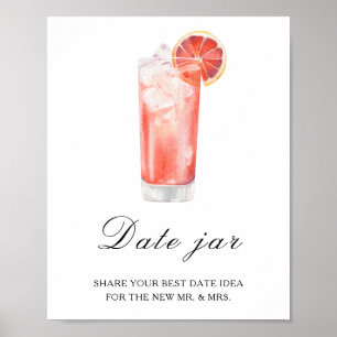 Citrus cocktail bridal shower - date night ideas poster