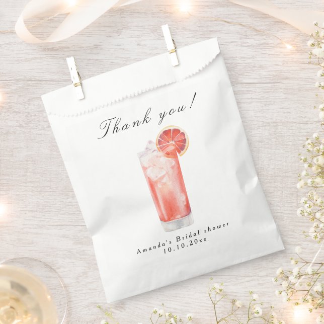 Citrus Cocktail Bridal Shower Favour Bag (Clipped)