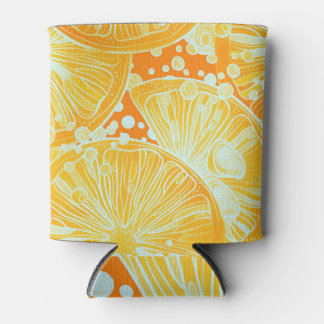 Citrus Cocktail: Sparkling Water Pattern Can Cooler