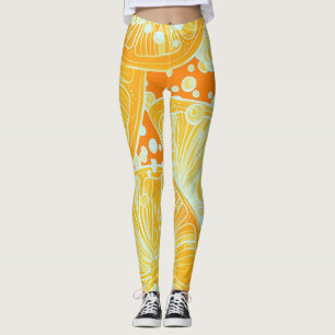 Citrus Cocktail: Sparkling Water Pattern Leggings