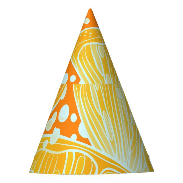 Citrus Cocktail: Sparkling Water Pattern Party Hat (Front)