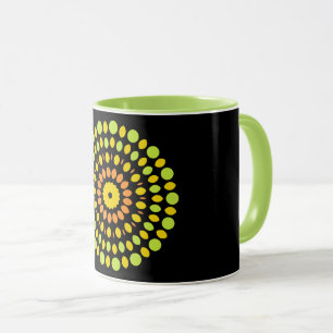 Citrus colors, lime green, mug