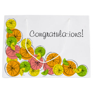 Citrus Corner Text gift bag large