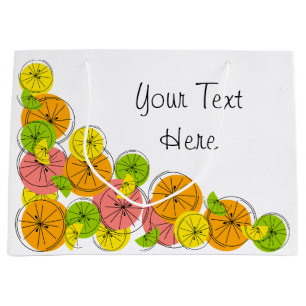 Citrus Corner Text gift bag large