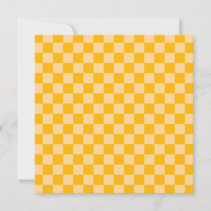 Citrus cream checkered board pattern thank you card