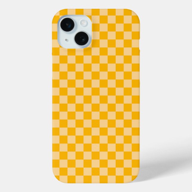 Citrus cream chequered board pattern Case-Mate iPhone case (Back)