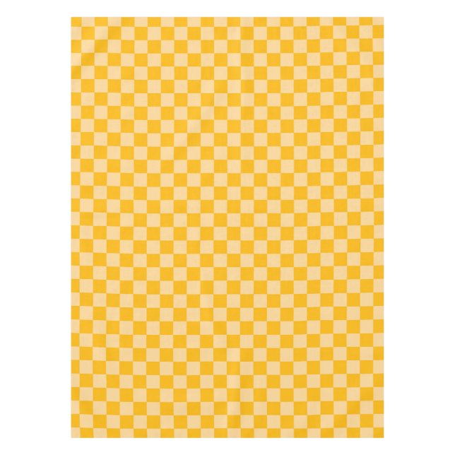 Citrus cream chequered board pattern tablecloth (Front)