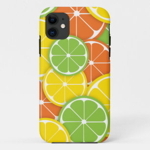 Citrus crush juicy round lemon lime orange slices iPhone 11 case