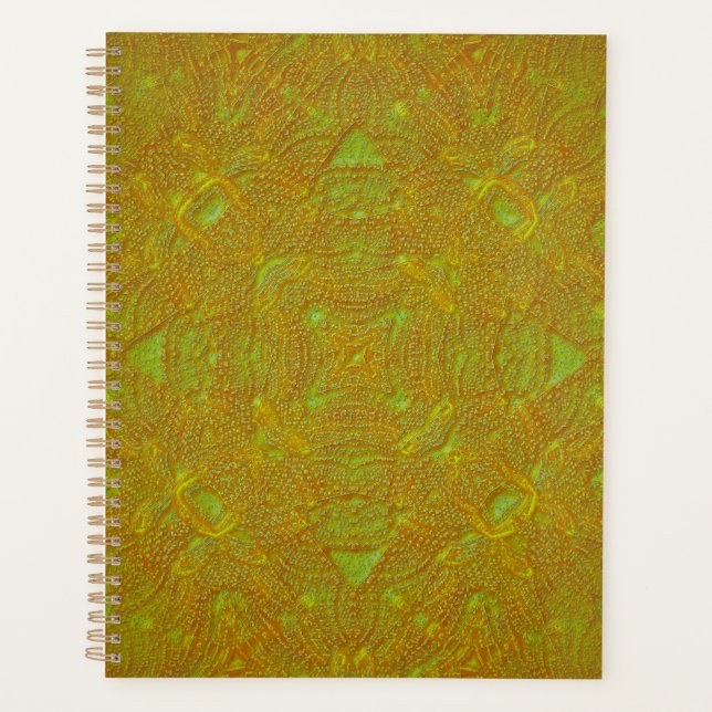 Citrus Damask Mandala Binder Planner (Front)