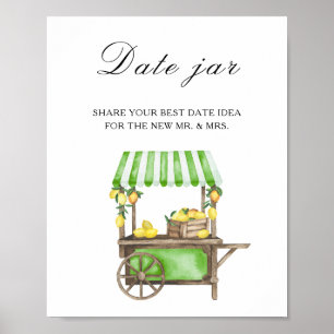 Citrus - date night ideas. Date jar bridal game  Poster