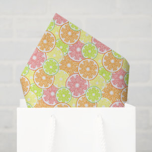 Citrus Decoupage Tissue Paper, Lemon Orange Lime Paper