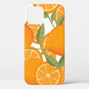 Citrus Delight: Orange Fruit Pattern iPhone 12 Case