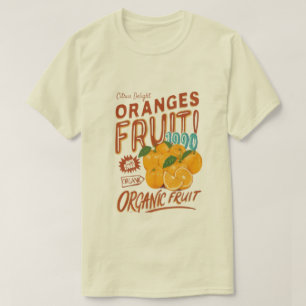 "Citrus Delight" – Organic Orange Retro Tee