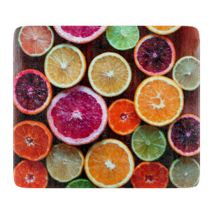 Citrus Dream Lemon Lime Orange Fruit Cutting Board