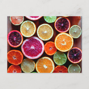 Citrus Dream Lemon Lime Orange Fruit Postcard