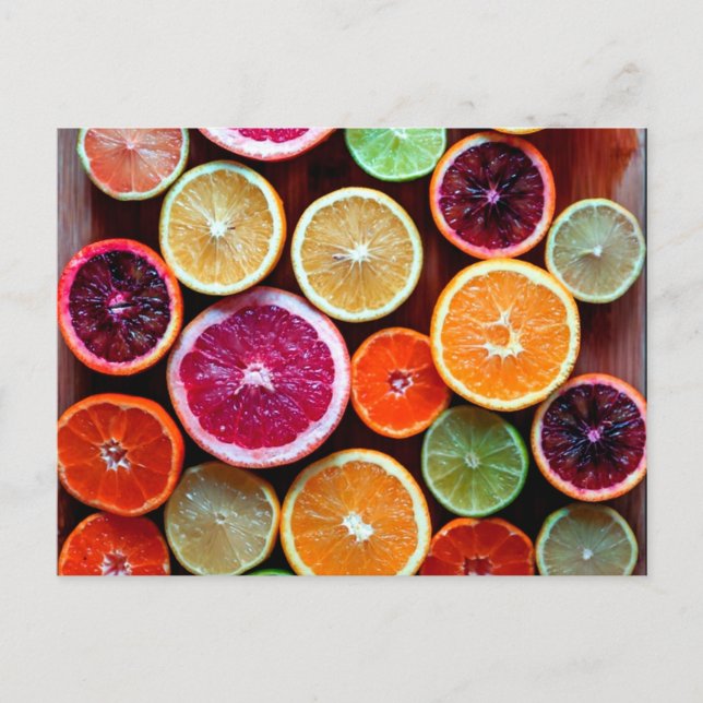 Citrus Dream Lemon Lime Orange Fruit Postcard (Front)
