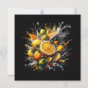 Citrus Explosion Magnetic Invitation