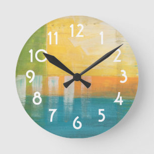 Citrus Fields I Round Clock