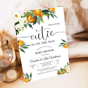 Citrus Floral Baby Shower Invitation
