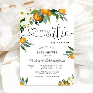 Citrus Floral Baby Shower Invitation
