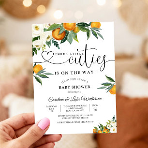 Citrus Floral Baby Shower Invitation
