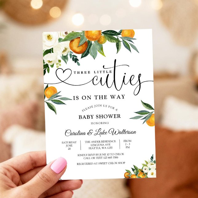 Citrus Floral Baby Shower Invitation (Creator Uploaded)