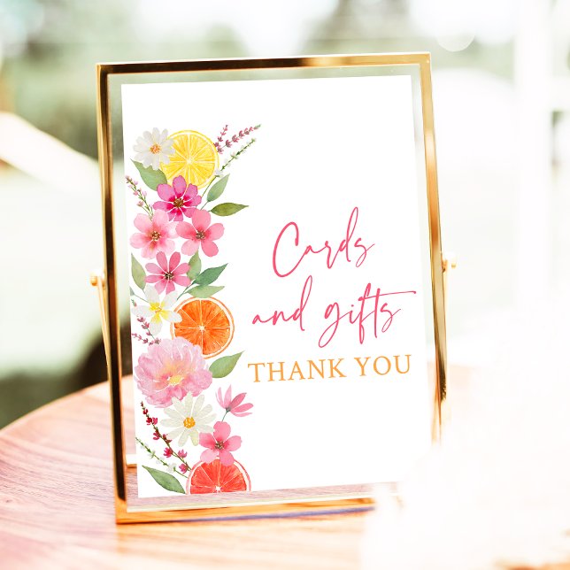 Citrus Floral Cards & Gifts Bridal Shower Poster (Creator Uploaded)