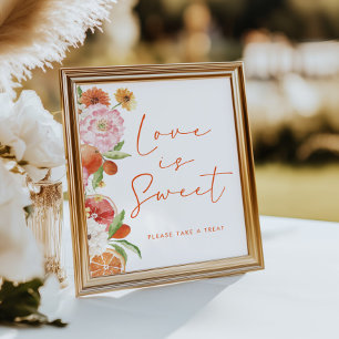 Citrus Floral Downloadable Love is Sweet Poster