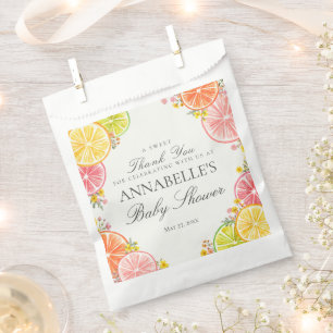 Citrus Floral Little Cutie Baby Shower Dessert Favour Bag