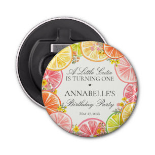 Citrus Floral Little Cutie Birthday Party Favors Bottle Opener