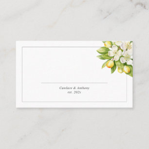 Citrus Floral Wedding Place Card