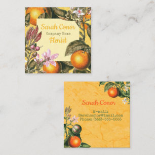 Citrus Front/Back Square Business Card