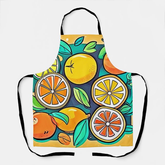 Citrus Fruit Art Design Apron (Front)