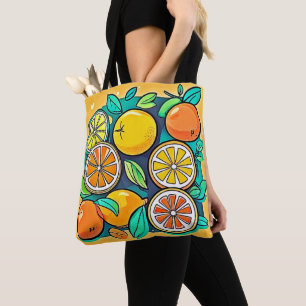 Citrus Fruit Art Design Tote Bag