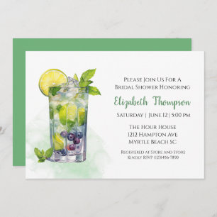 Citrus Fruit Drink Cocktail  Bridal Shower   Invitation