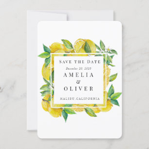 Citrus Fruit   Elegant Wedding Save the Date  Invitation