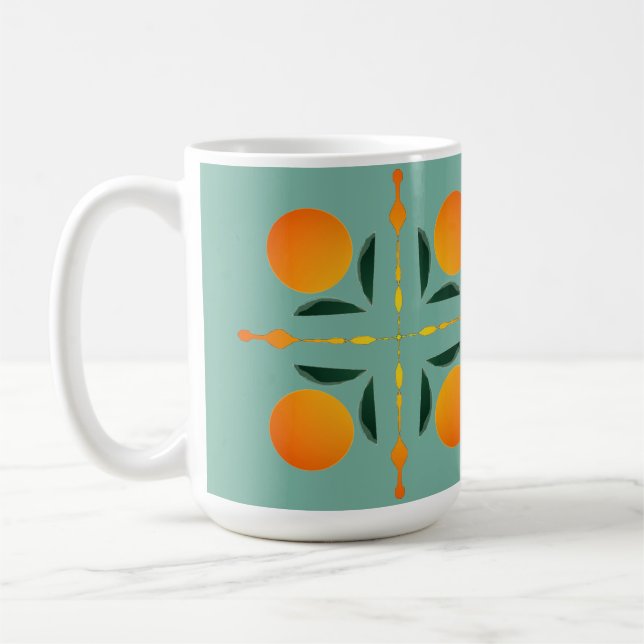 Citrus Fruit Graphic Art Coffee Mug (Left)
