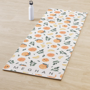 citrus fruit lemon orange Monogram Yoga Mat