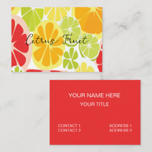 Citrus Fruit Nutritionist Dietician Health Business Card