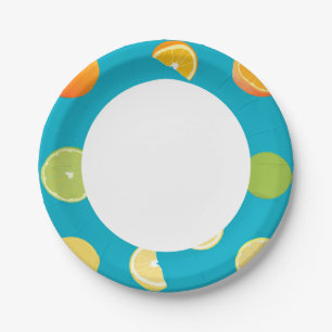 Citrus Fruit Paper Plate
