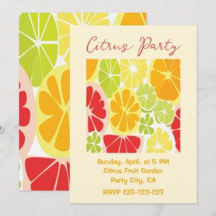 Citrus Fruit Party Invitation