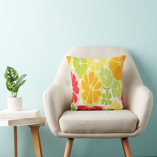 Citrus Fruit Pattern Cushion (Chair)