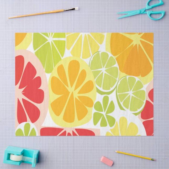 Citrus Fruit Pattern Tissue Paper (Craft)