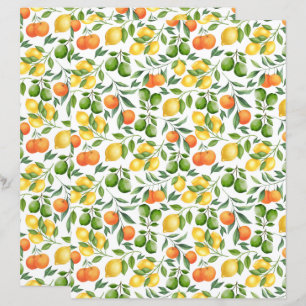 Citrus Fruit Scrapbook Paper