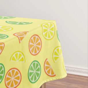 Citrus Fruit Slice Cute First Birthday Lemon Lime Tablecloth