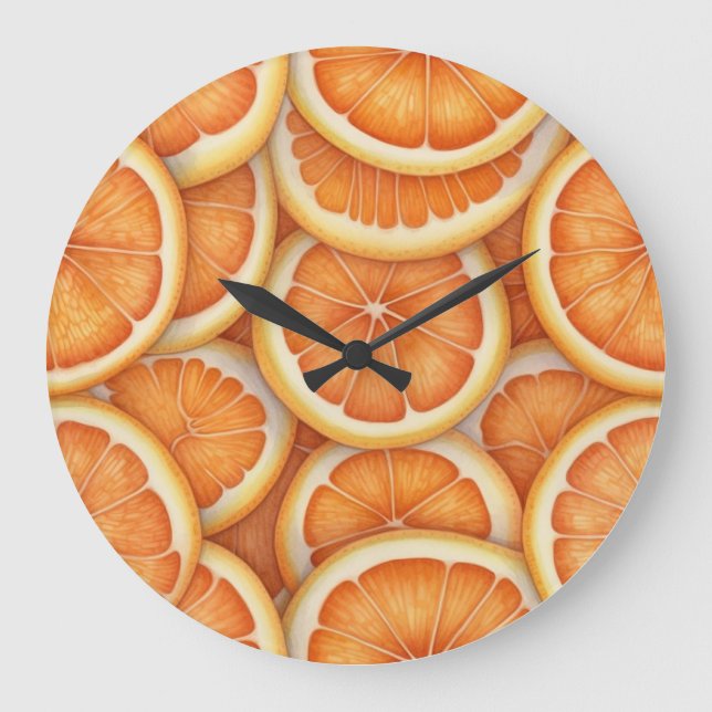 Citrus Fruit Sliced Oranges Wall Clock (Front)