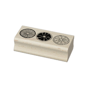 Citrus Fruit Slices Orange Grapefruit Lemon Lime Rubber Stamp