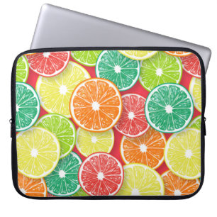 Citrus fruit slices pop art 2 laptop sleeve